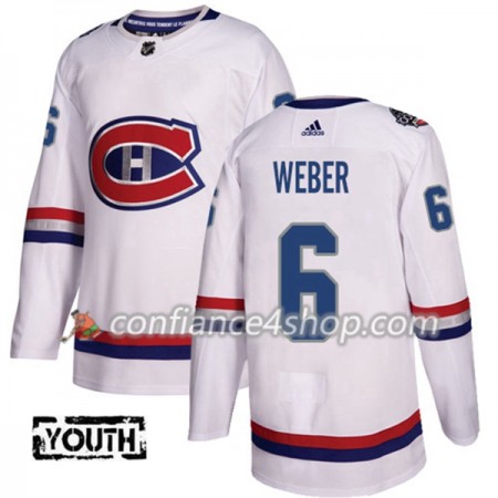 Adidas Maillot de Hockey Montreal Canadiens Shea Weber 6 2017-2018 Blanc Classic Authentic - Enfant